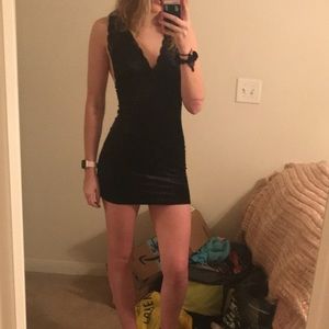 Free People black velvet dress. Size XS.